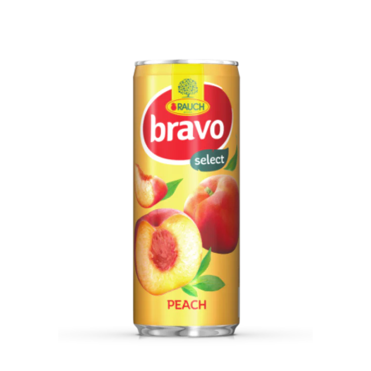 BRAVO CAN PEACH 24X250ML