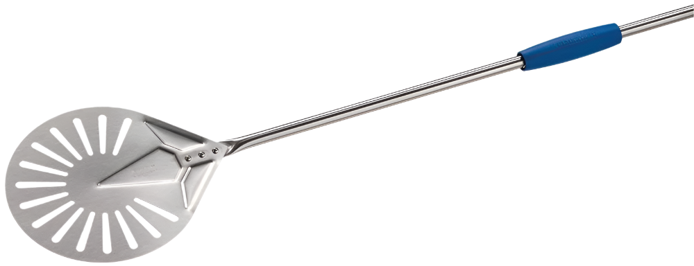 GI METAL STAINLESS STEEL PERFORATED SMALL ROUND PIZZA PEEL