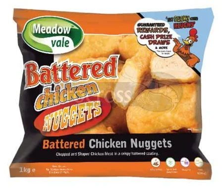Meadowvale Battered Chicken Nuggets 1kg - Halal - Fresh Frozen Products