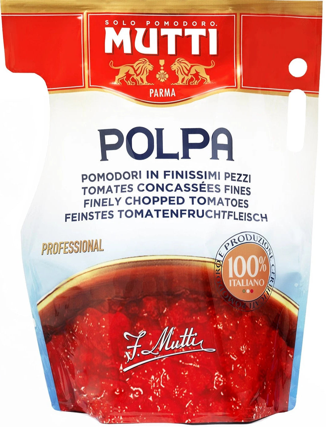 MUTTI POLPA FINELY CHOPPED TOMATOES - 2x5kg (pouch)