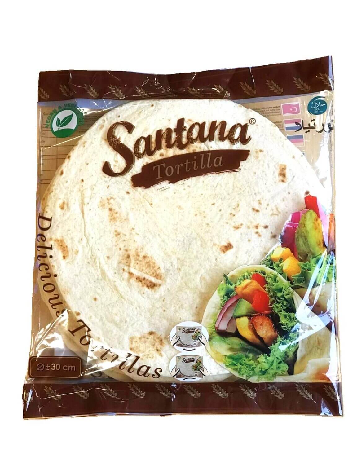 Santana Tortilla Wraps 30cm (12″) 10×10 – 800gr