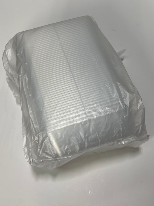 Clear regular microwave containers & lids 250pcs -650 ml
