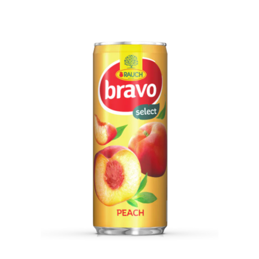 BRAVO CAN PEACH 24X250ML