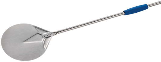 GI METAL STAINLESS STEEL SMALL ROUND PIZZA PEEL 17CM HEAD 75CM HANDLE