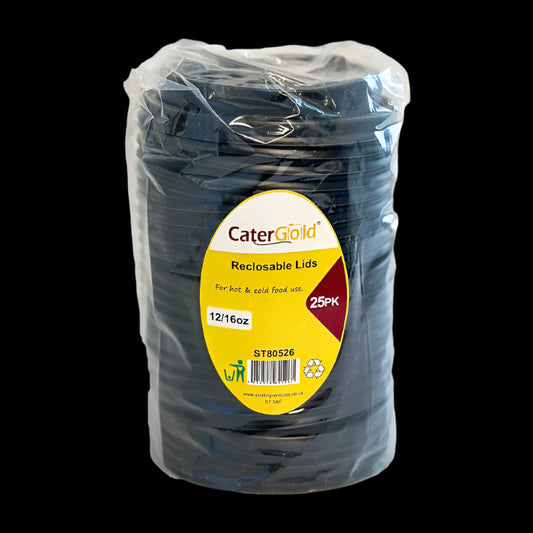 Cater gold Reclosable Lids 12/16Oz 25Pk