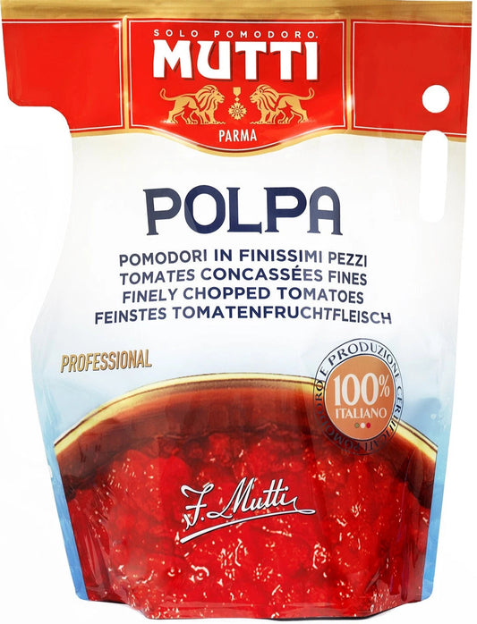 MUTTI POLPA FINELY CHOPPED TOMATOES - 2x5kg (pouch)